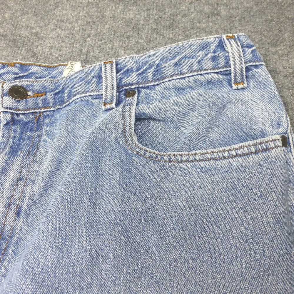 Kirkland Signature Mens Light Wash Straight Leg Cotton Denim Jeans 42x30